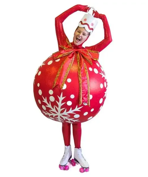 Costume de mascotte de boule de Noël pour adultes, tenue de dessin animé Rick, promotion, ambassadeur, carnaval sportif, cadeau de Noël