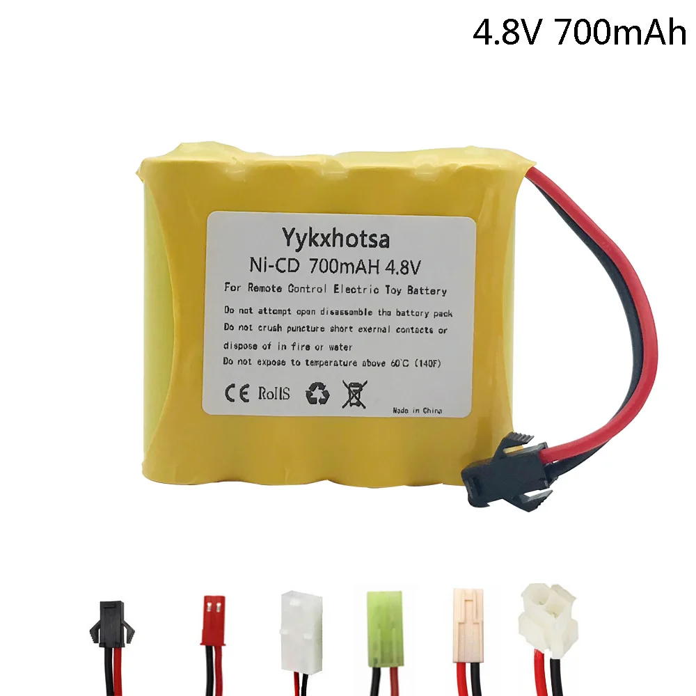 Akumulator 4,8 V 700 mAh NI-CD do łodzi RC Model zabawki pistoletu 4,8 V akumulator nicd 4 * akumulator AA SM/JST/EL-2P/Tamiya/5557 Wtyczka