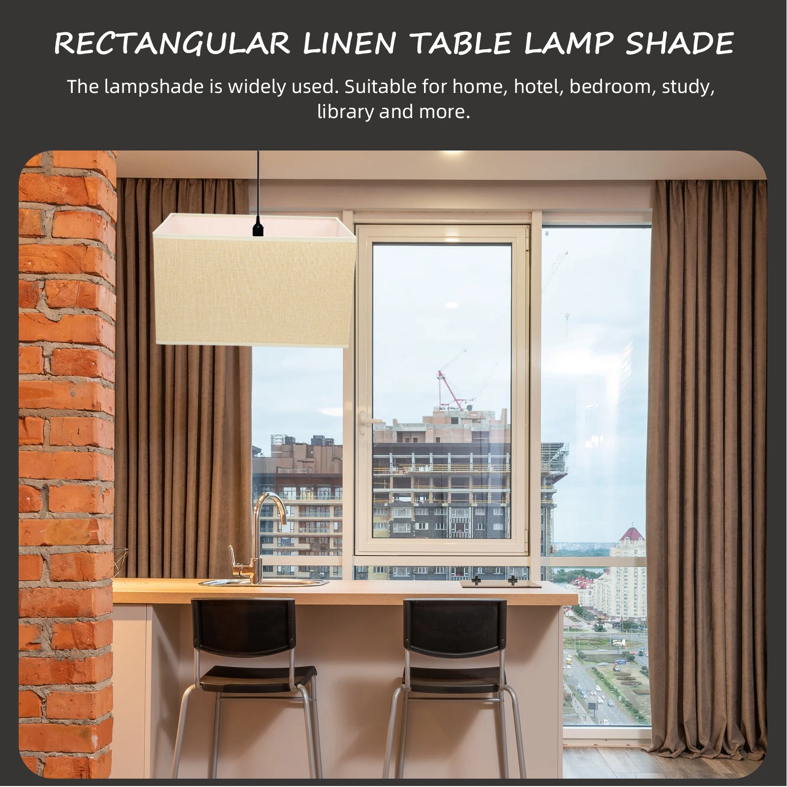 

Durable Cloth Lampshade For Home Bedroom Library Use Dustproof Light Cover Easy Install Long Lasting Linen Fabric Design Lamp