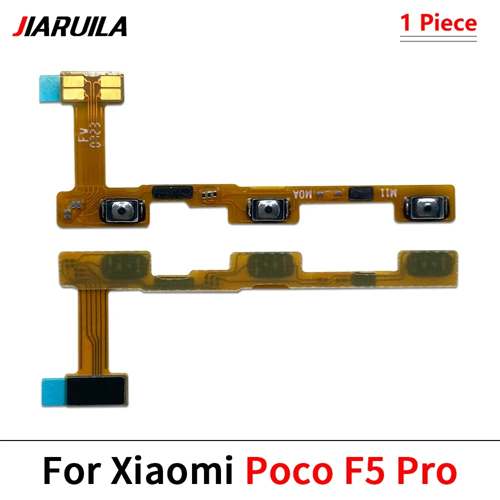 Power On Off Volume Side Button Key Flex Cable Replacement Parts For Xiaomi Poco C65 F4 GT F5 X5 X6 Pro
