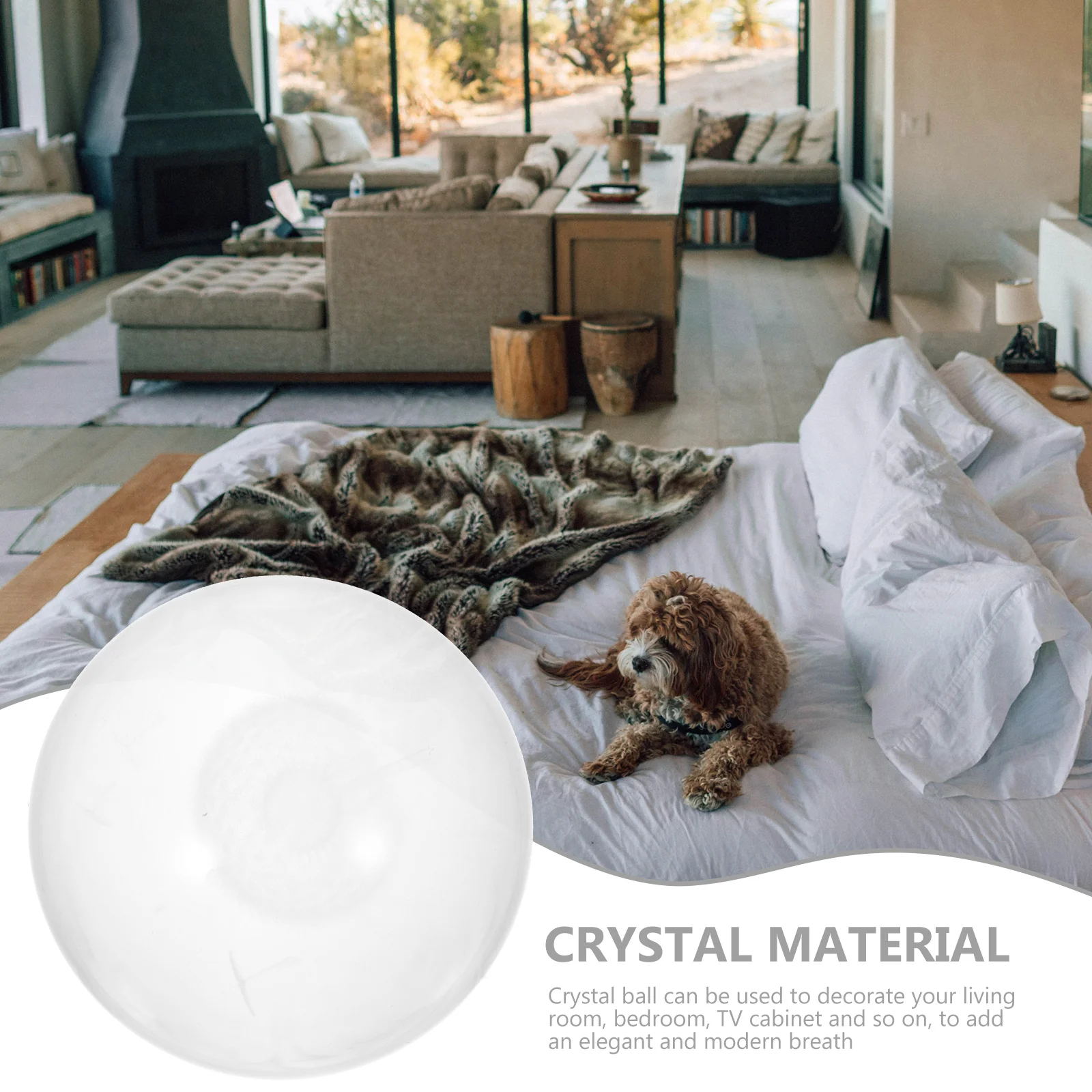 

Dandelion Crystal Ball Desktop Decoration Delicate Crystal Sphere Ornament Home Adornment Office Table Decoration