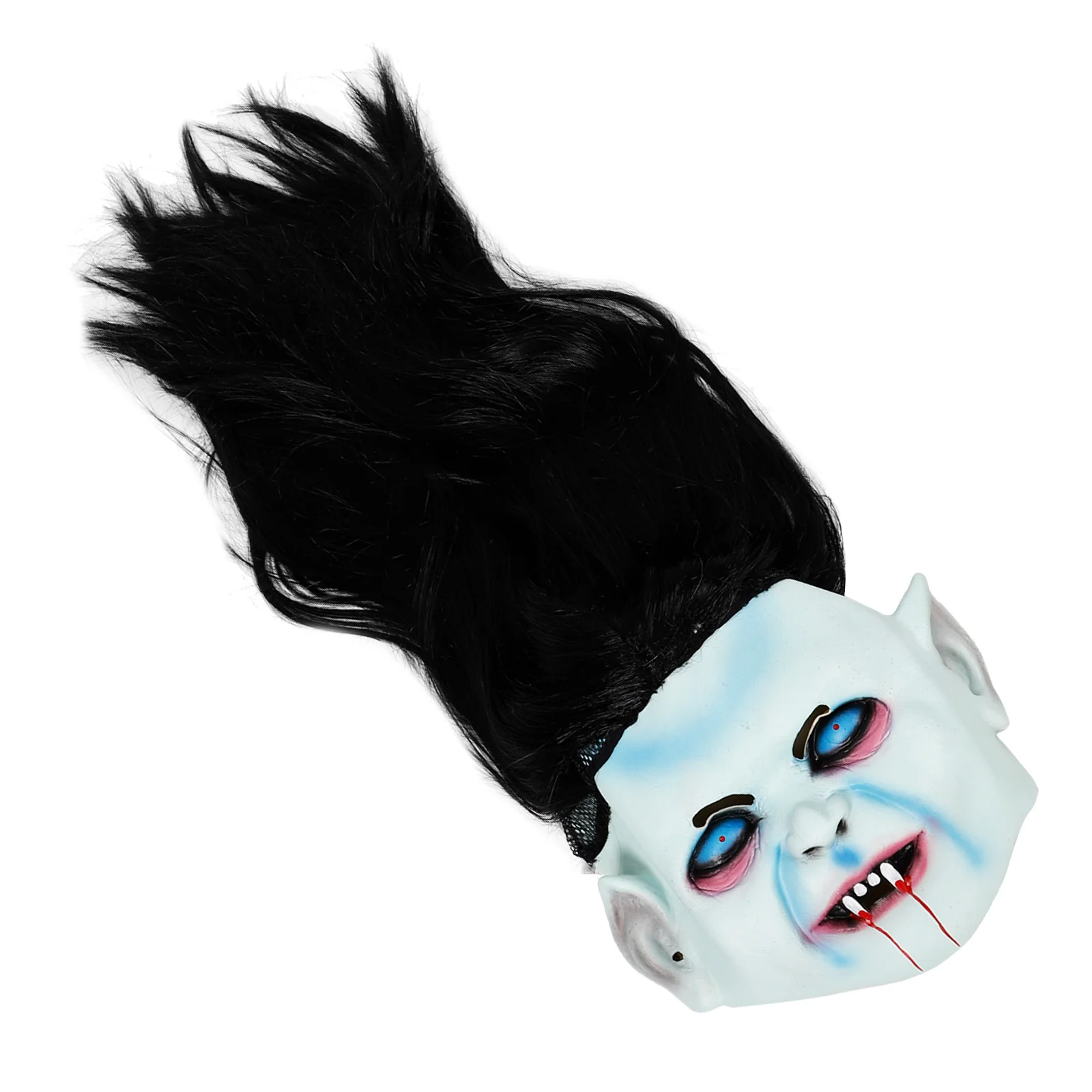 

Halloween Horror Ghost Costume Scary Zombie Mask Creepy Toothy Face Full Head Cover Cosplay Outfit for Night Party