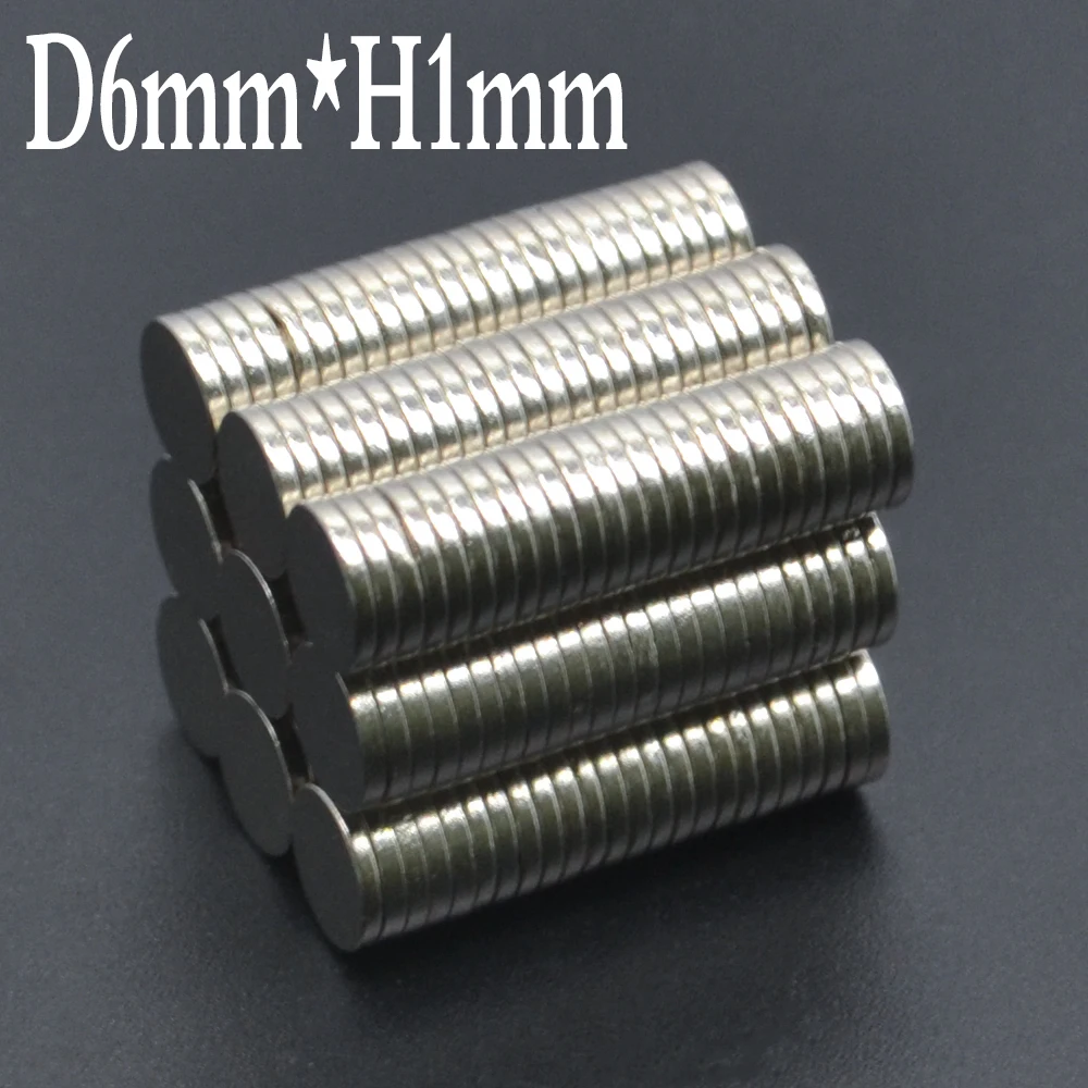 

5~20000pcs 6x1 mm Thin Neodymium Strong Magnets 6mm x 1mm Permanent Small Round Magnet 6x1mm Powerful Magnetic Magnet 6*1 mm N35