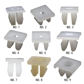 Vis fixe de voiture, 50 pièces, écrou à tête carrée, Clip à œillet fixe, fixation à pression en plastique