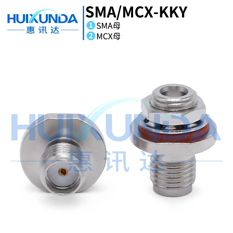 SMA/MCX-KKY Nut Rear SMA Female to MCX Master Nut Fixed Panel Wall Connector