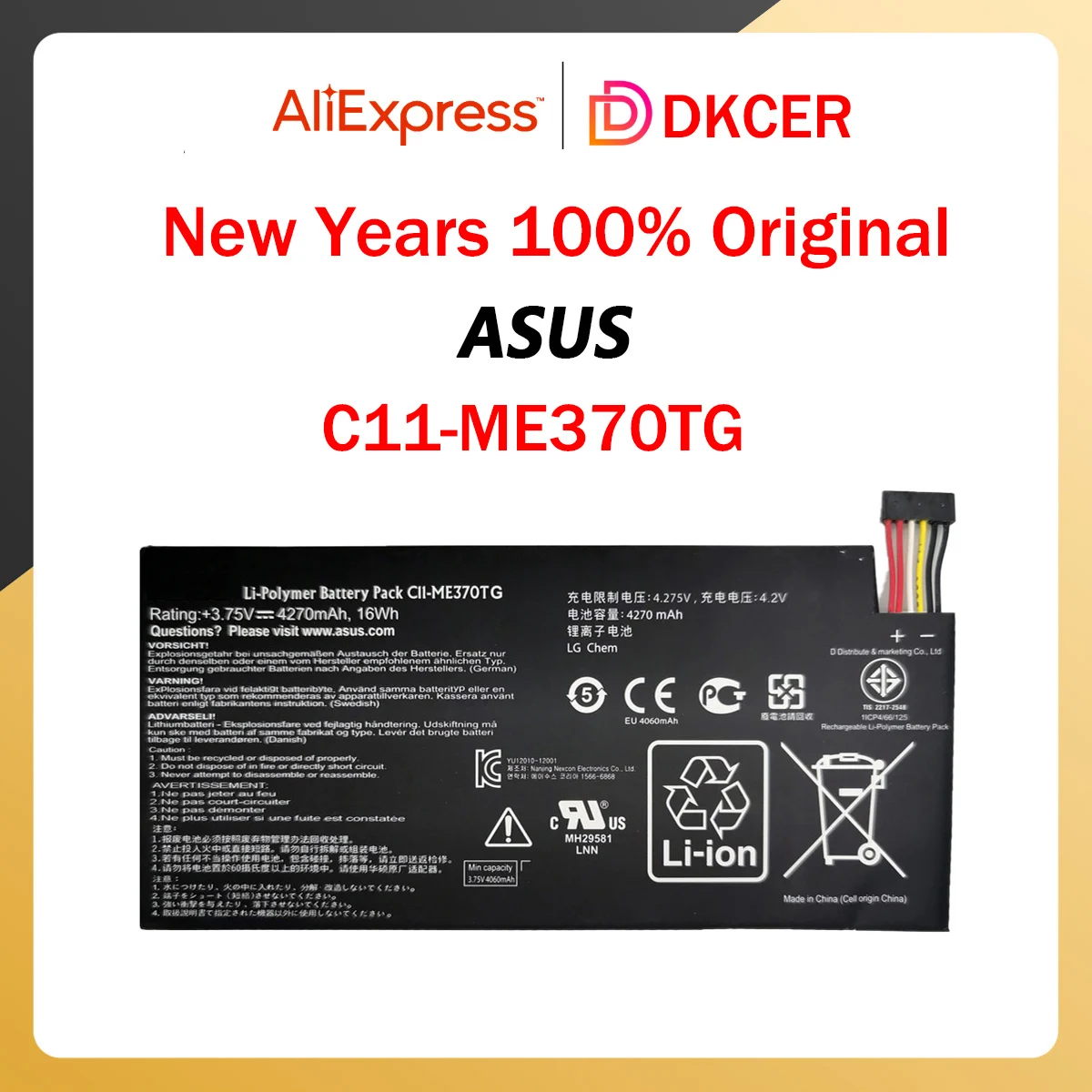 Original Tablet PC Battery for Asus, Google Nexus 7, Nexus7 2012, 3G Version, Wifi Version, C11-ME370TG, C11-ME370, 4270mAh, New