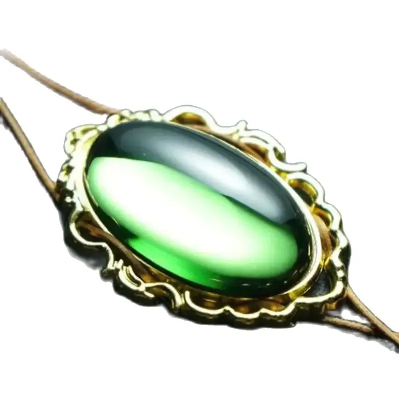 أنيمي البنفسجي تأثيري قلادة خمر قلادة الأخضر الماس اليشم اكسسوارات امرأة المشجعين المجوهرات جمع الدعائم هدية