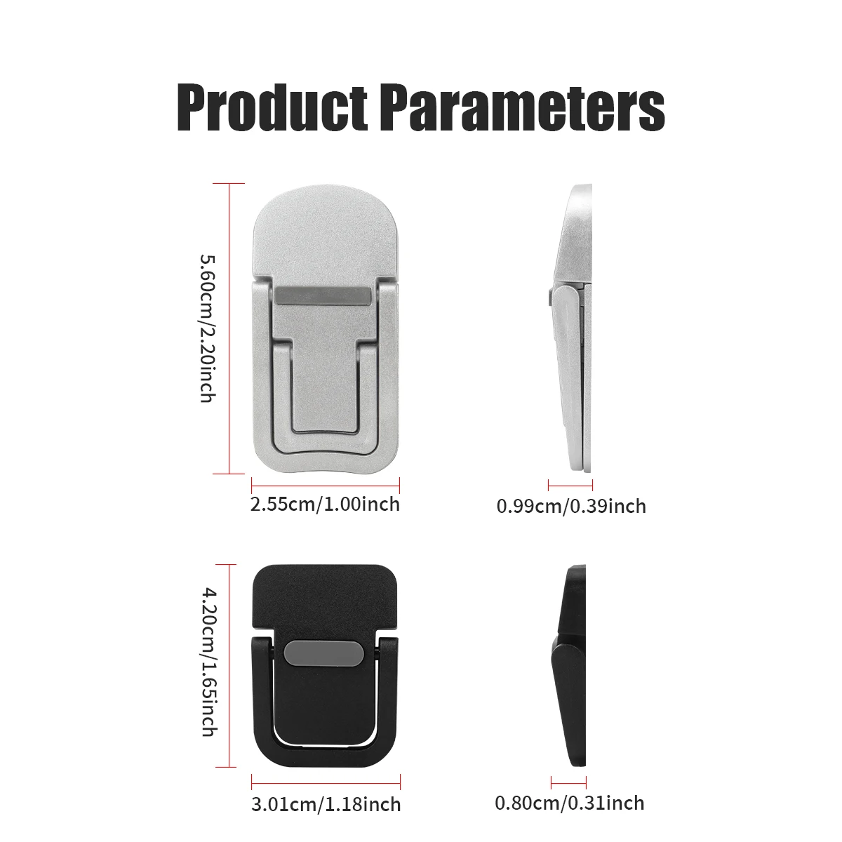 1 Pair Laptop Stand Mini Portable Laptop Riser Foldable Invisible First/Second Gear Adjustment Lightweight Laptop Stand