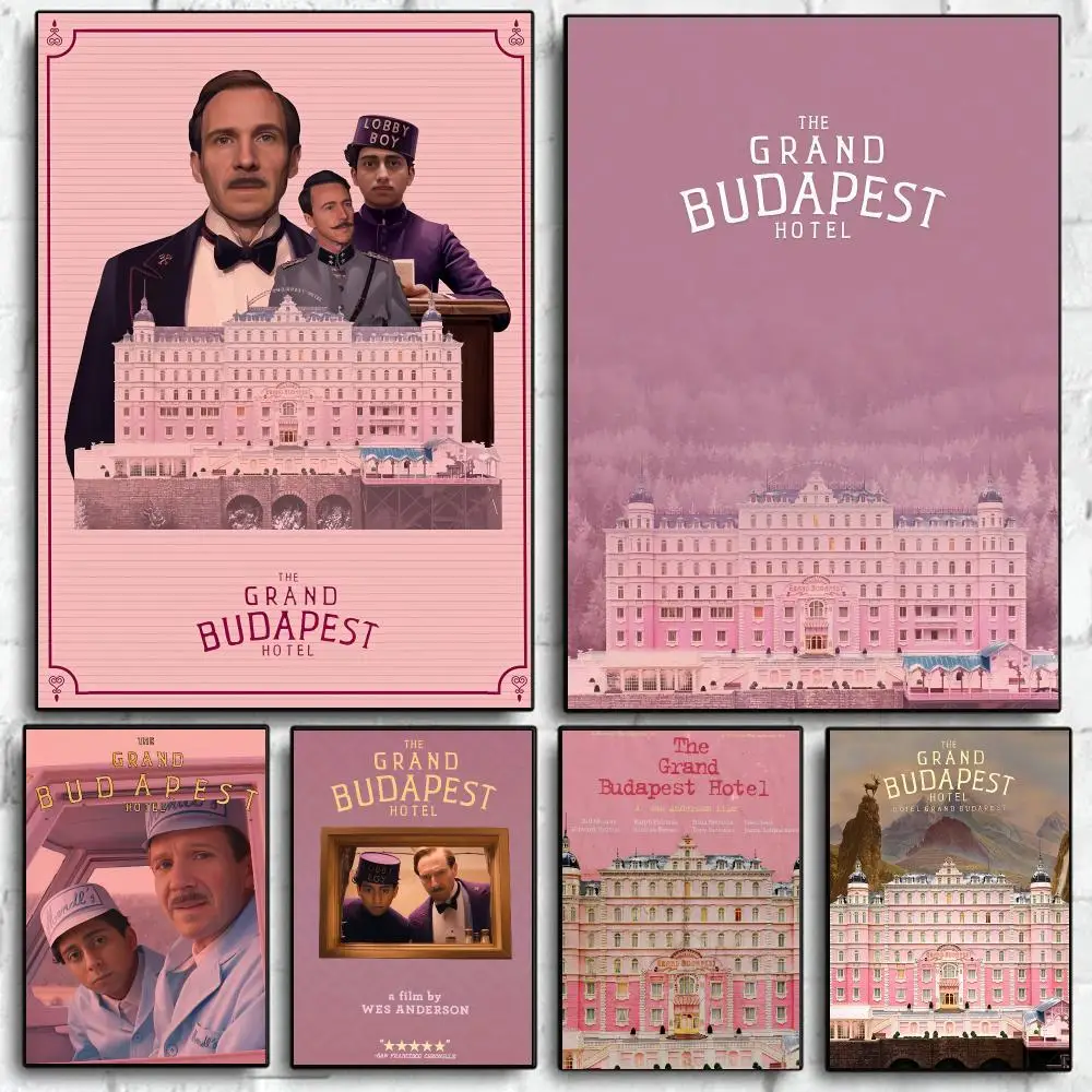 Retro Movie The G-Grand Budapest Hotel Poster Self Adhesive Room Decor Wall Art for Bedroom Living Room Office Home Gift