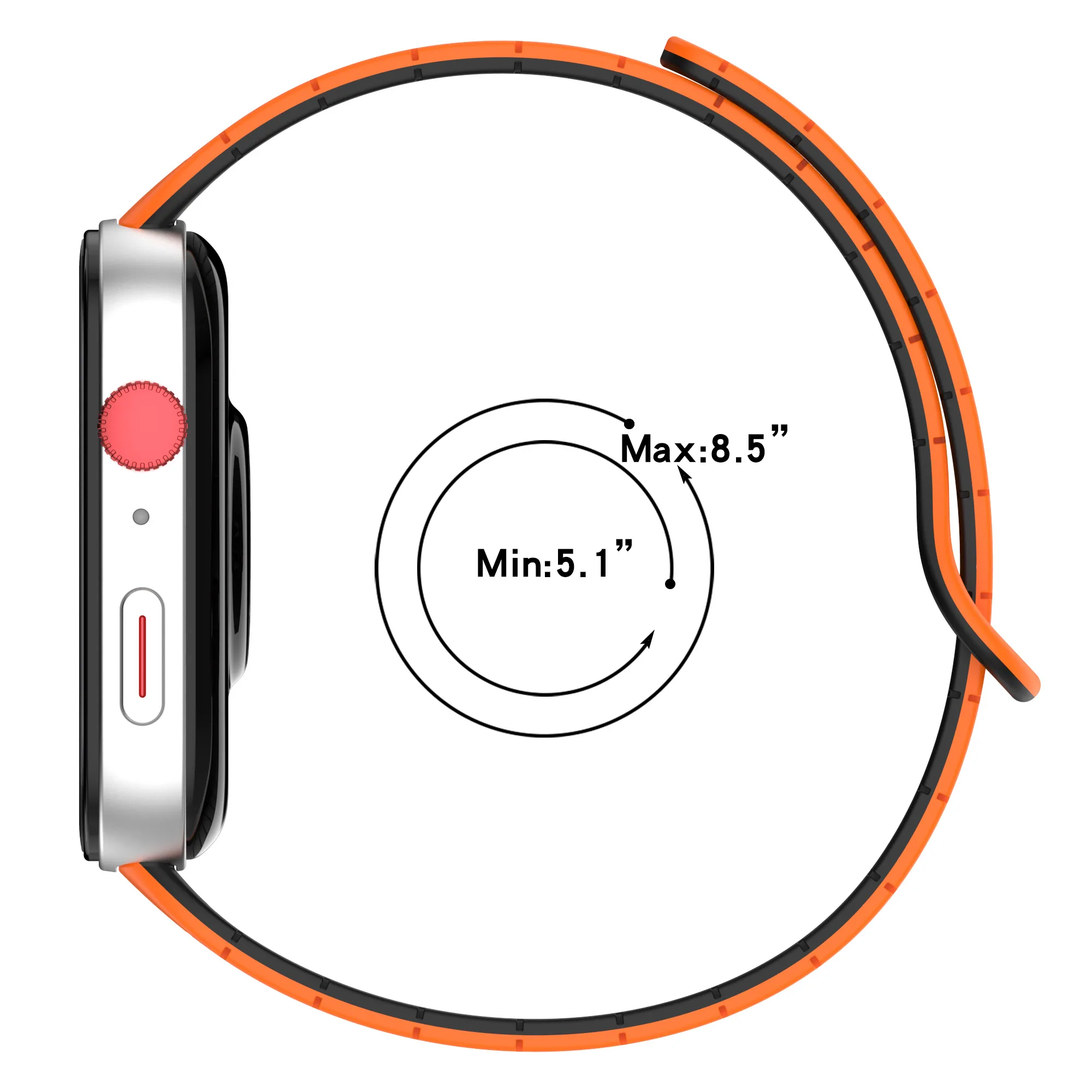 حزام سيليكون بحلقة مغناطيسية لساعة Huawei Watch Fit 4/3 سوار رياضي قابل للاستبدال لساعة هواوي Fit4/3 حزام ساعة للهدايا