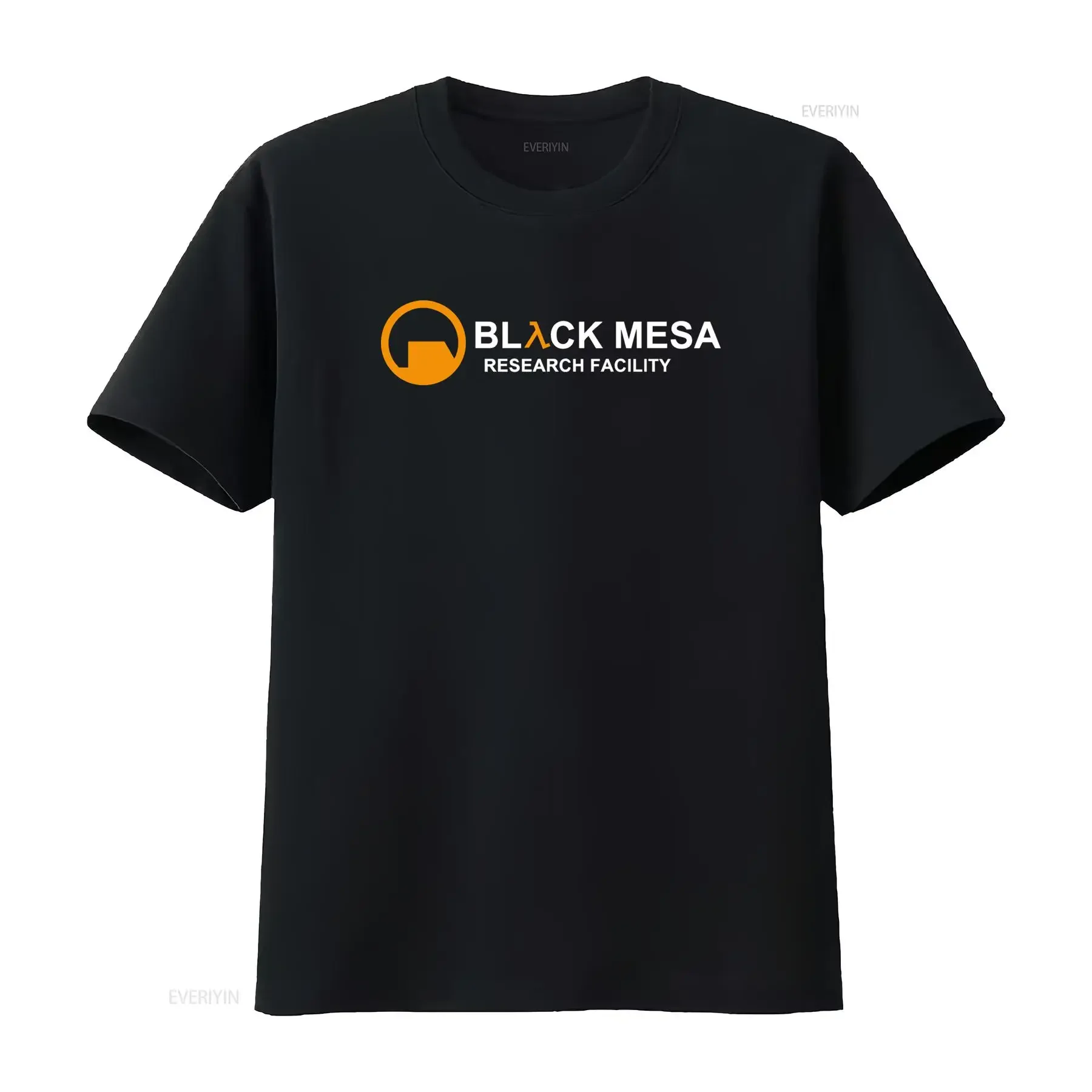 Retro Gaming Black Mesa Research Facility Print Casual Streetwear T Shirt vintage Washed homme designer clothes Stylish