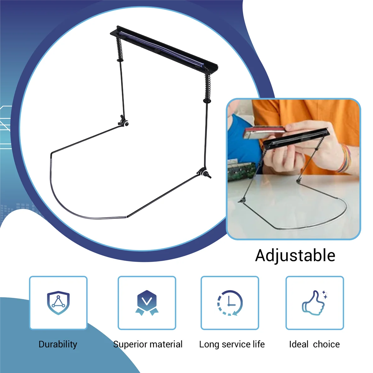 Supporto per collo per armonica professionale Supporto per montaggio su rack regolabile a 24 fori XQ