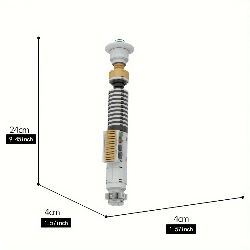 MOC Space Wars Lightsaber Series Luke Weapon Building Blocks Assembly Model MOC-35690 Katana Lightsaber Bricks Toy Holiday Gift