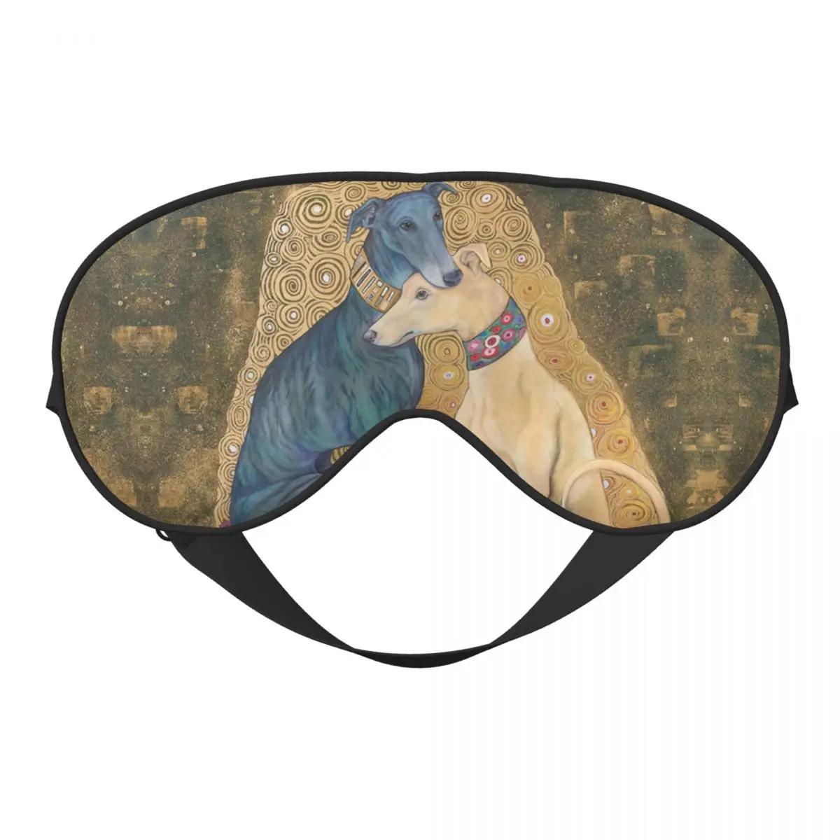 

Мягкая маска для глаз Gustav Klimt Greyhound Dog Art, двухсторонняя повязка на глаза, креативная повязка на глаз для собак Whippet Sihthound, повязка на глаз для дома