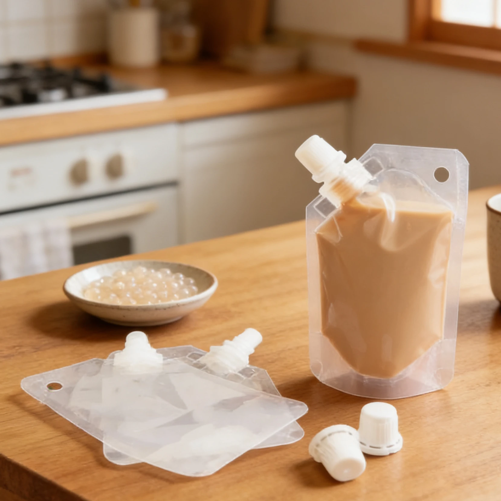 

100 шт. 50 мл стоячих пакетов-дойпаков с носиком для жидкостей: для чая, сока, молока, пива, кофе, для вечеринок и свадеб