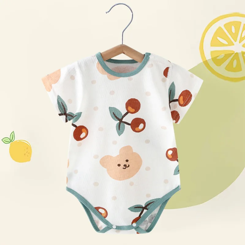 Newborn Unisex Baby clothing Cute Fruits Prints Kids Clothes Super Soft Summer Infant Rompers outfits jumpsuits For Bebe 0-1 yrs