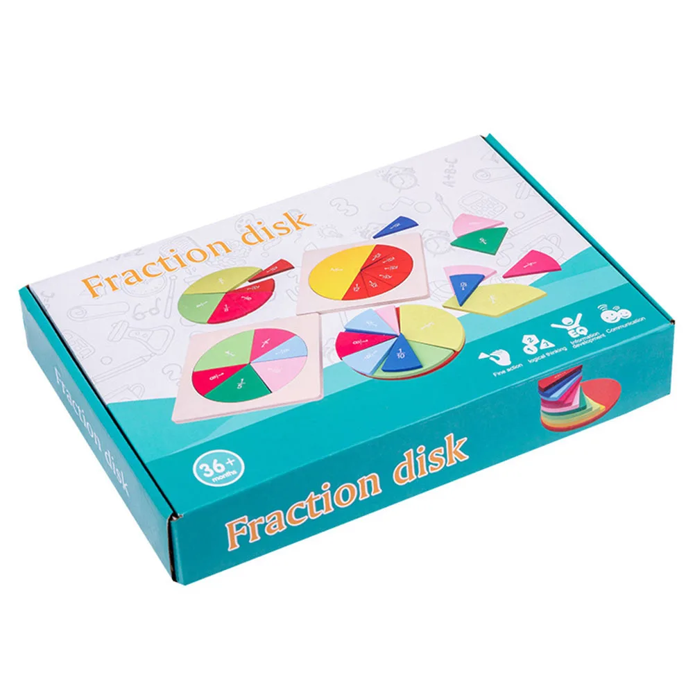 1 Peça Kit Educacional de Círculos de Frações Coloridos para Aprendizagem de Matemática, Recurso Didático de Frações em Forma de Torta para Crianças, Multiplicação Visual e Contagem