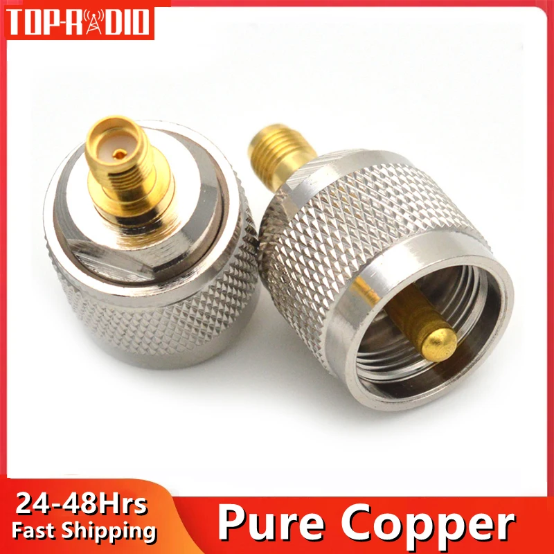 1PC SMA Female Jack to UHF PL 259 Male PL259 SO239 RF Adapter Coax Coaxial Connector Straight Copper