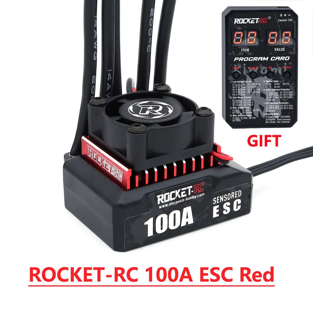ロケット RC センサー付きブラシレス ESC 100A 2-3S 電気スピード