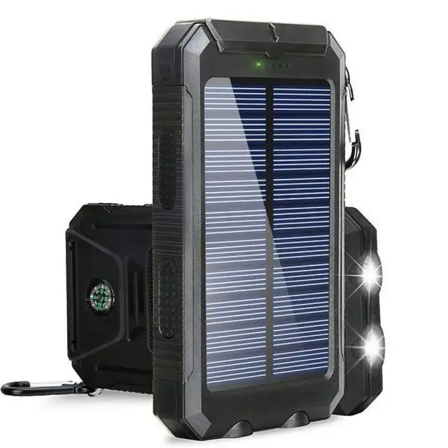 Zonne-Energie Bank 80000Mah Draagbare Opladen Poverbank Externe Acculader Sterk Licht Lde Licht Voor Alle Smartphones