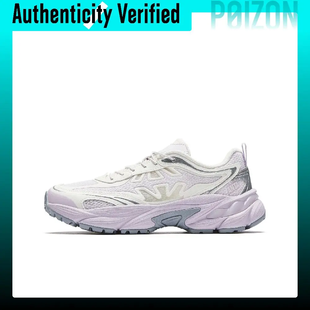 Anta Fishbone Cushioning Abrasion Resistant Slip Resistant Casual Shoes Women's Purple White 922628899-2