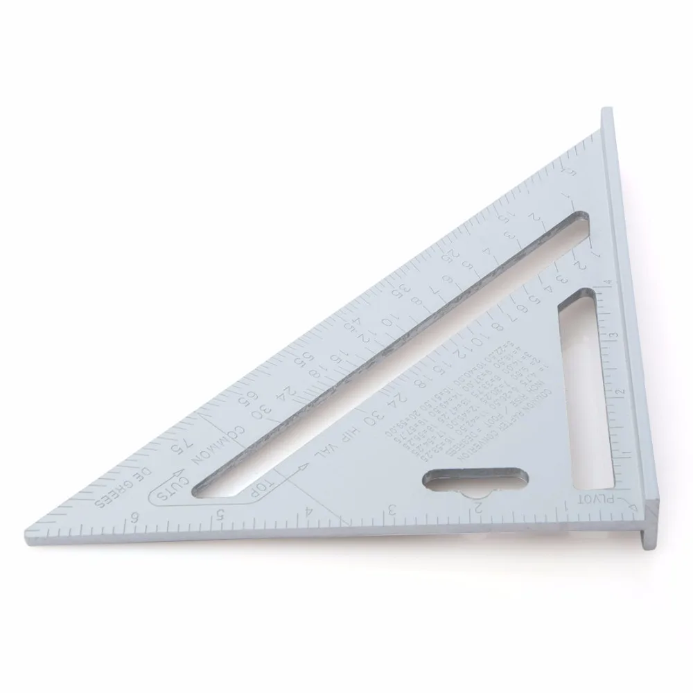 7inch Triangle Rule 90 Degree Thickening Angle Rule Aluminum Alloy Carpenter Measurement Square Ruler Layout Measurement Tool