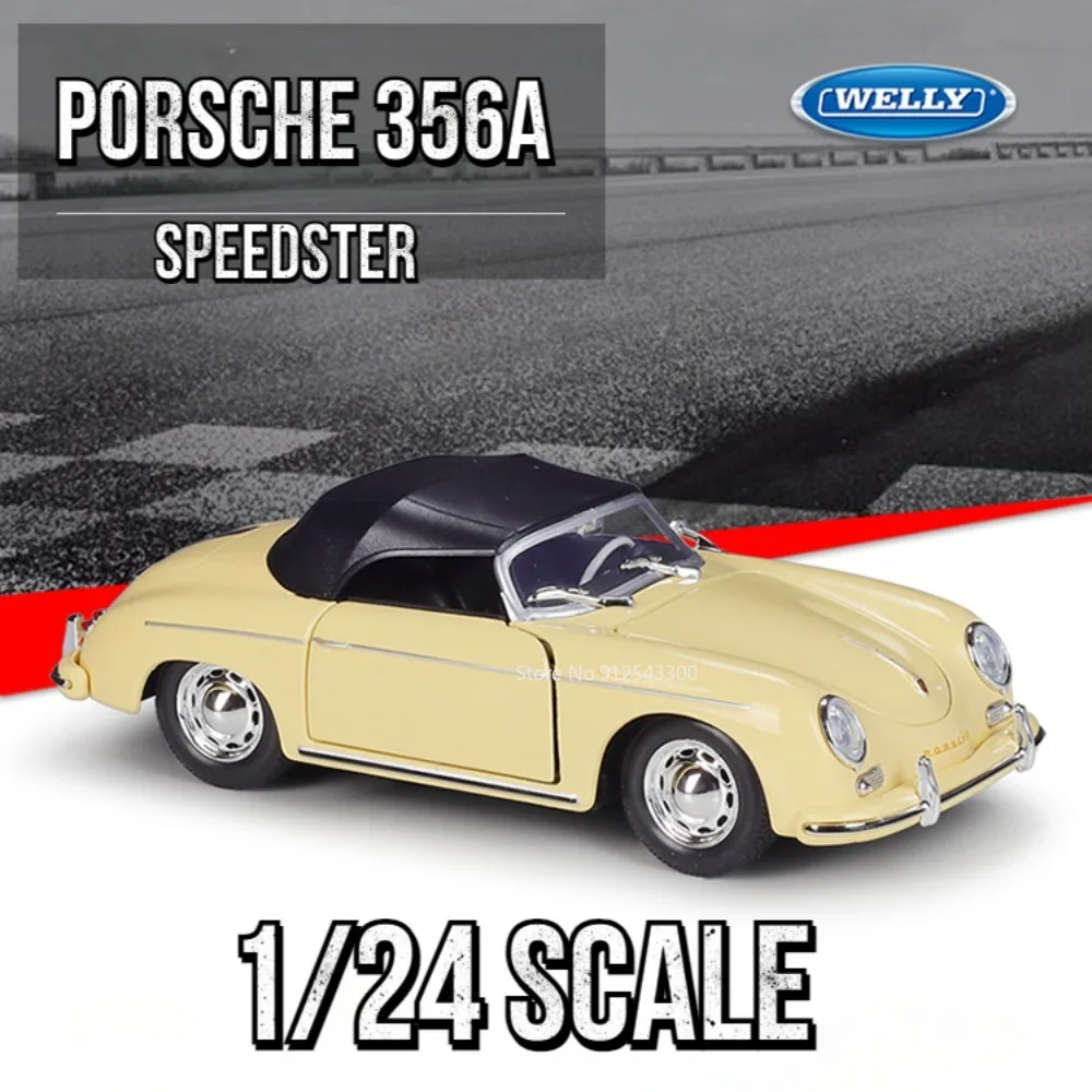 

1/24 Porsche 356A Speedster Toy Car Model Alloy Diecast Simulate Static Scale Model Car Toy for Kid Present Souvenirs Decoration