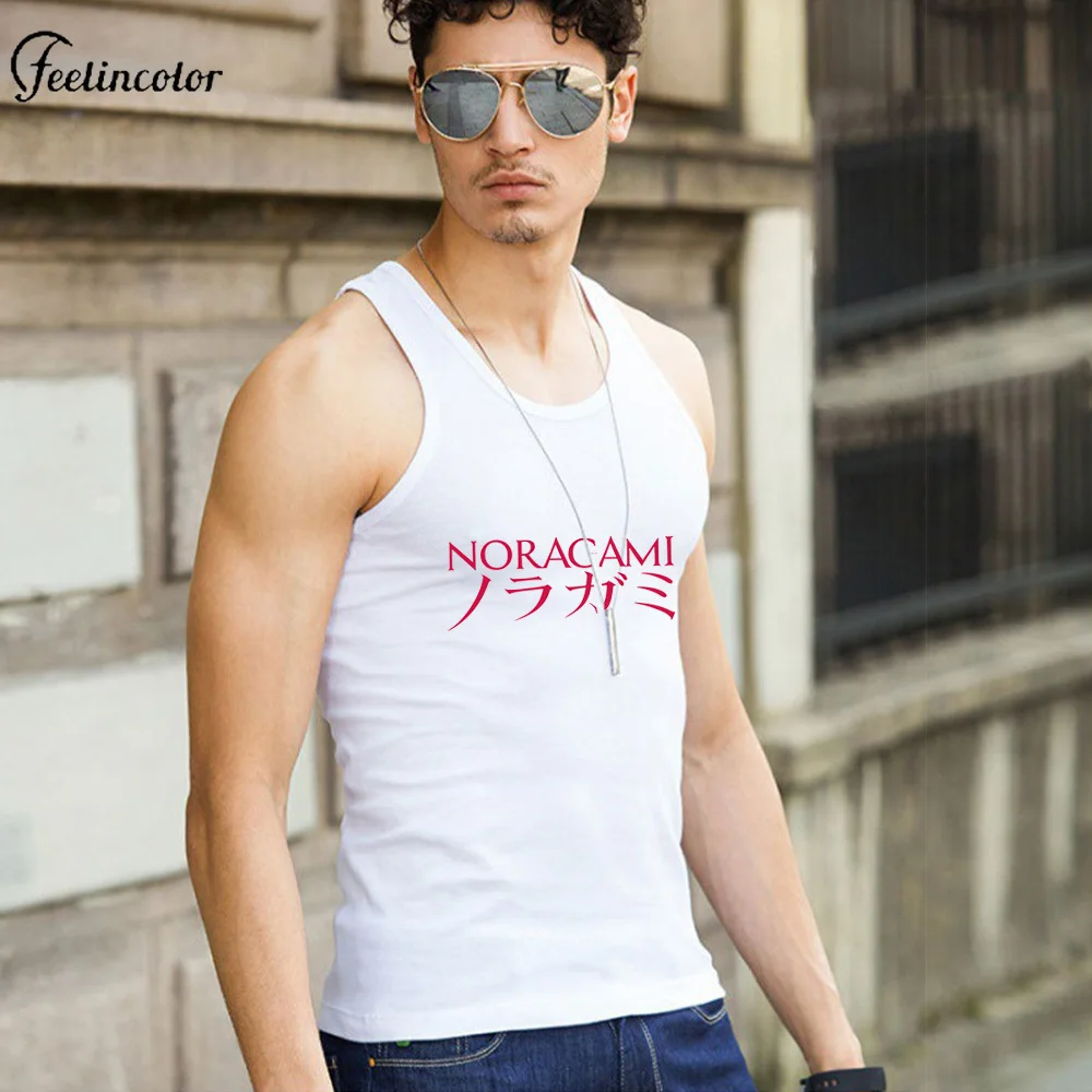 

Japanese Anime Manga Print Tank Tops White Sleeveless Shirt for Men Summer O-neck Vest Fashion Casual Tee Harajuku Clothing