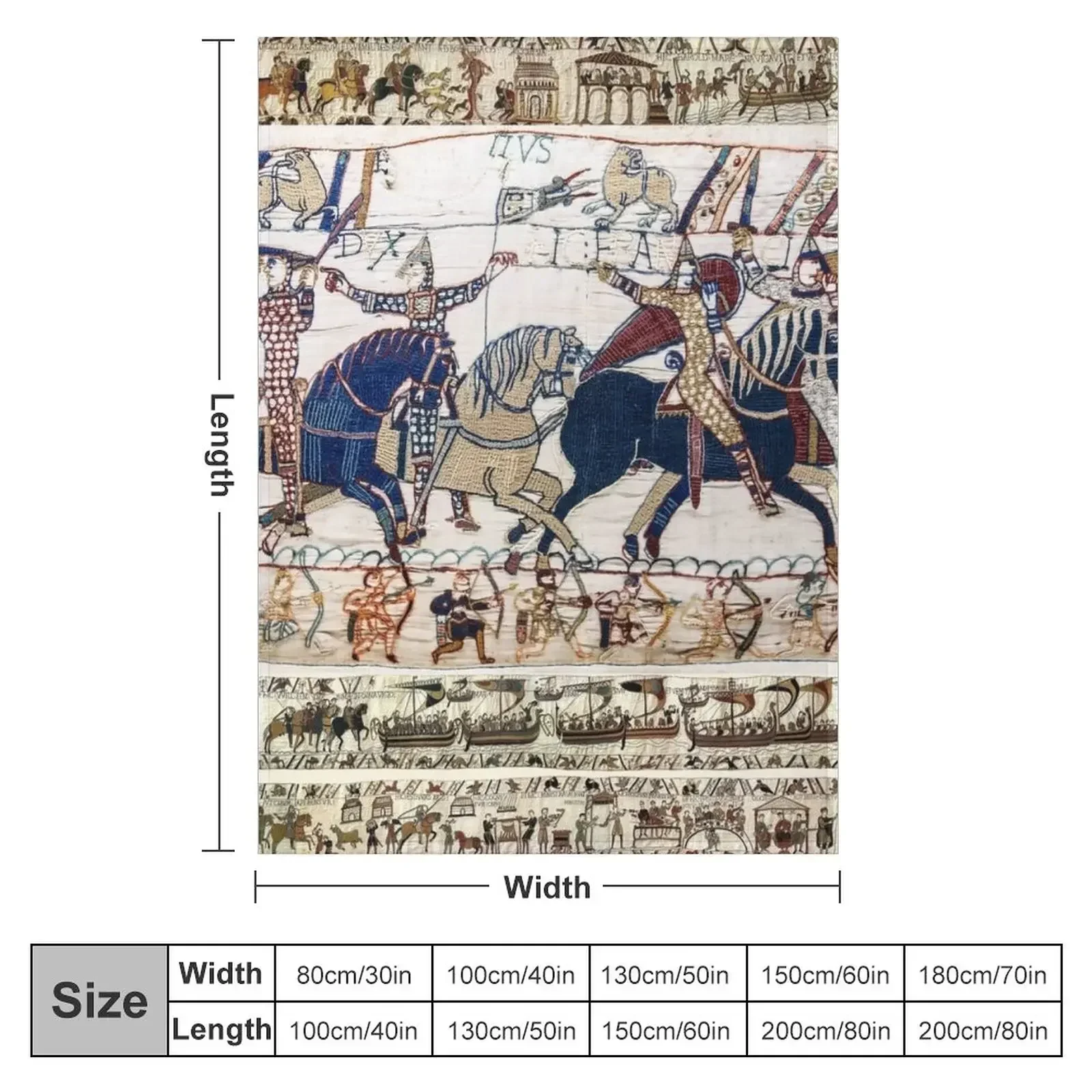 THE BAYEUX TAPESTRY ,BATTLE OF HASTINGS ,NORMAN KNIGHTS HORSEBACK Throw Blanket anime Soft Big Blankets