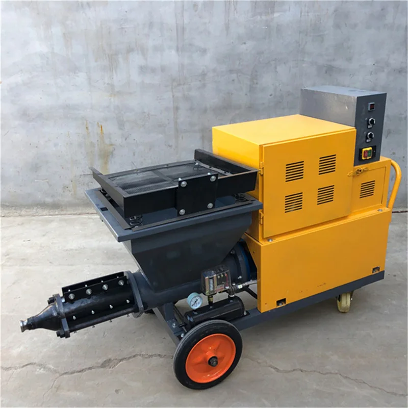 Cement mortar spraying machine high efficiency single phase 220v for small project construction work