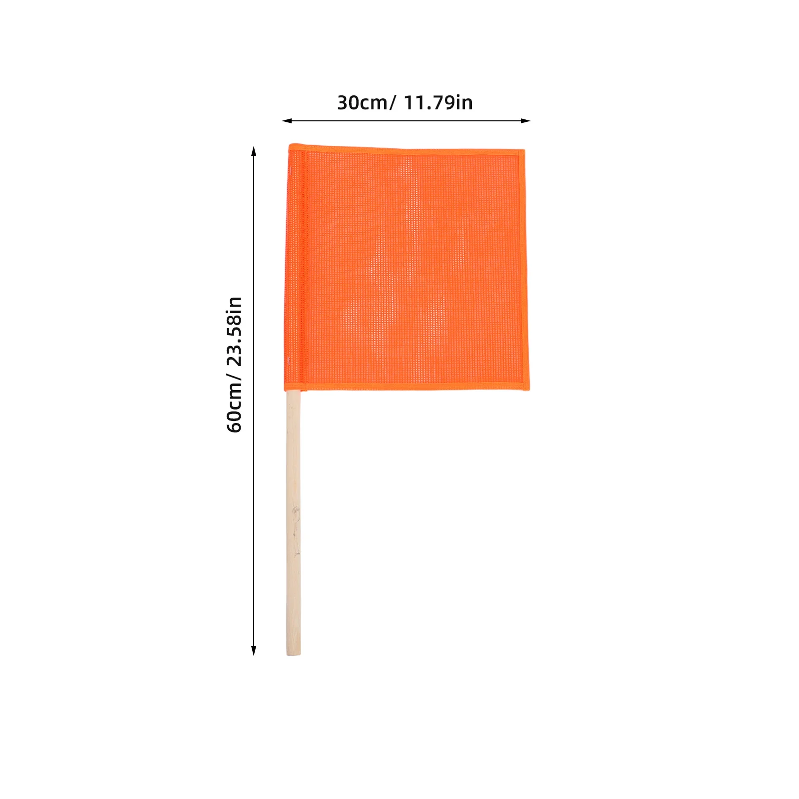 علم السلامة المرورية عالي الوضوح، عمود خشبي خفيف الوزن، نسيج شبكي متين، علم تحذير محمول للطرق السريعة #2