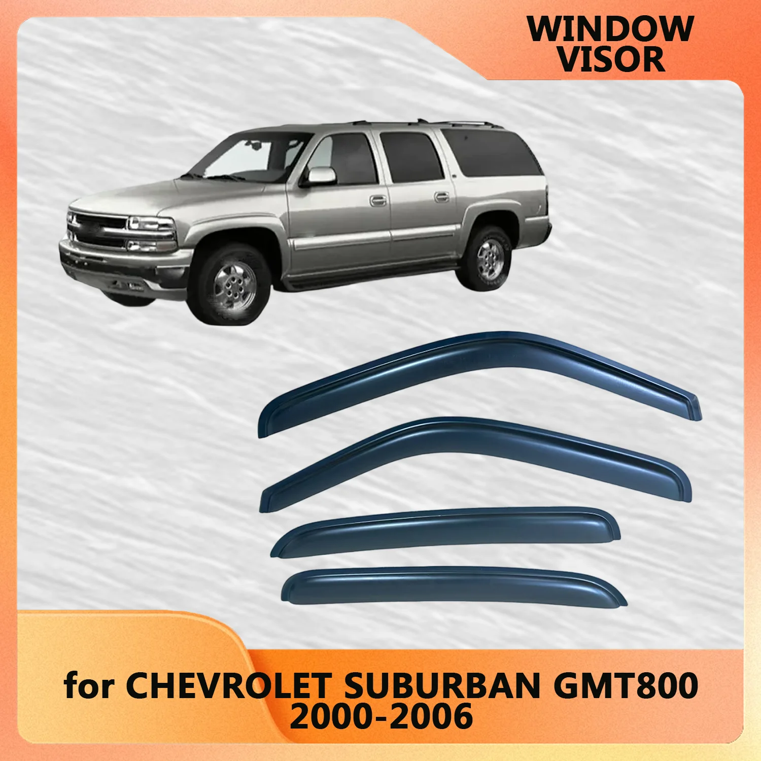 

Дефлекторы окон (ветровики) для CHEVROLET SUBURBAN GMT800 2000-2006 годов выпуска, защита от дождя и ветра, накладки на двери, вентиляционные шторки