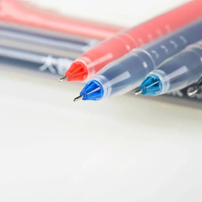 Juego de bolígrafos de Gel a base de agua para estudiantes, bolígrafos de tinta negra, roja y azul de 0,35mm, material de papelería para escuela y