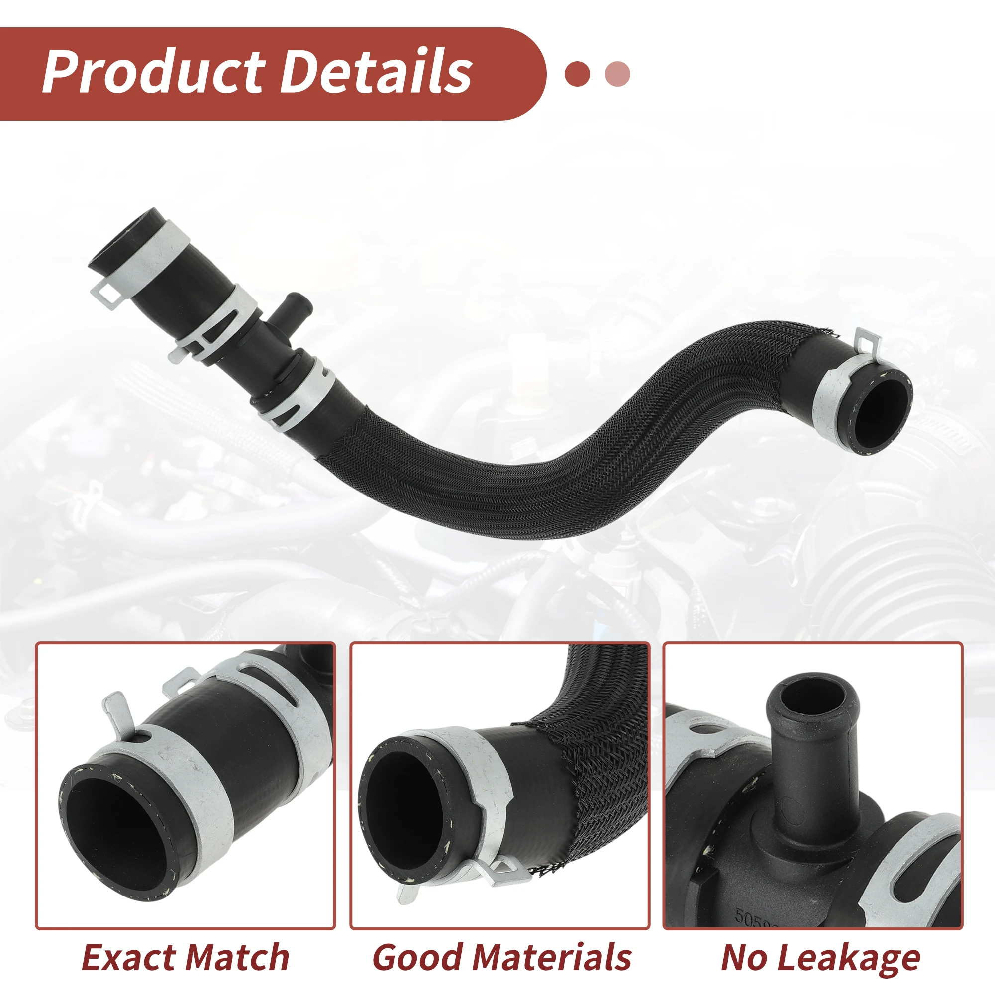 UXCELL エンジンラジエーターインレットホース ジープ グラディエーター 3.6L V6 2020-2025 HVAC ヒーターパイプ No.68280782AC ラジエーターコネクターホース