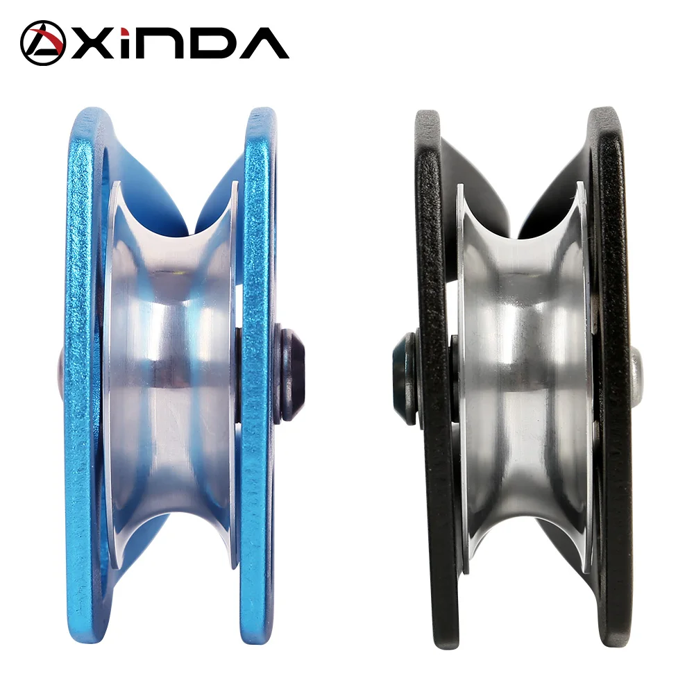 XINDA Professional  Pulley Gear Mountaineering Rock Climbing Rescue High Altitude Carriage Rescue Pulley Sheave with Swing Plate
