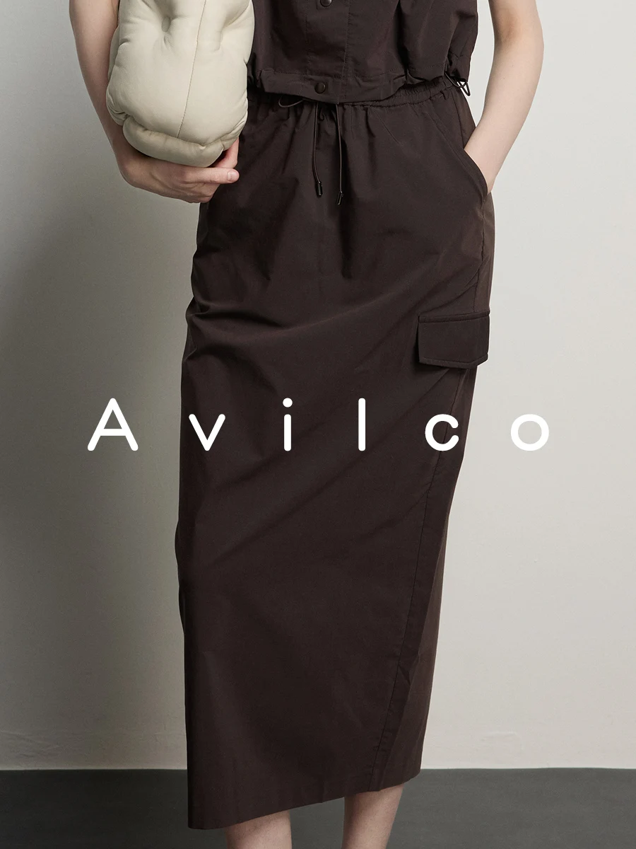 

Модная универсальная рабочая юбка миди с защитой от солнца, повседневная, с завышенной талией, приталенная, из высококачественного ацетата, прямого кроя