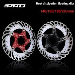 Road MTB floating disc rotor Pad 140mm 160mm 180mm 203mm Stainless Steel 6 Bolts Dissipation Disc Brake Rotor Bicycle Part