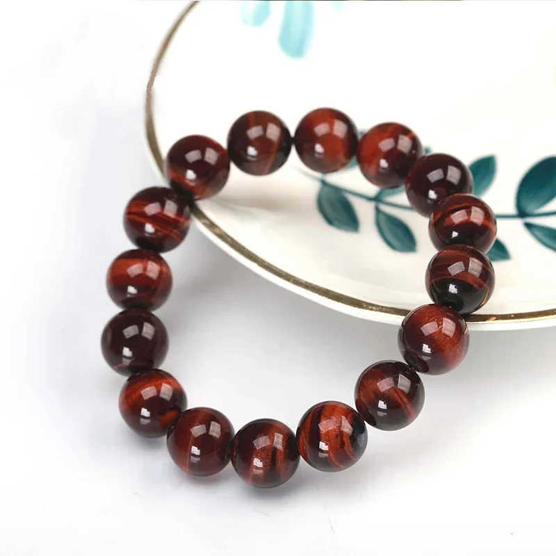 Natural Red Tiger Eye Stone Bracelet Buddhist Rosary Women Fashion Jewelry Reiki Healing Meditation Prayer Rope Rosary Bracelet