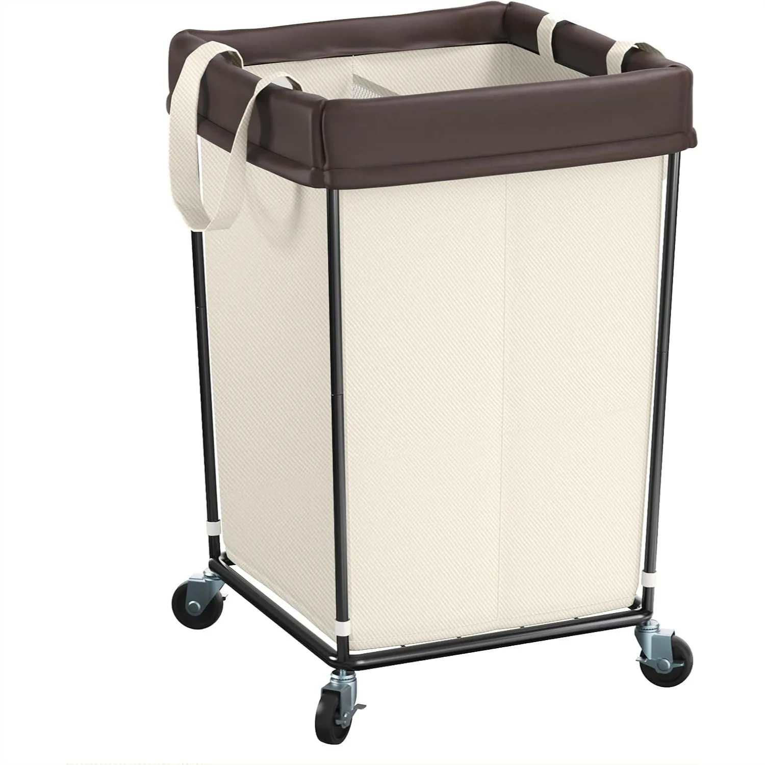 

160L Laundry Basket with Wheels 2 Section, Large Rolling Hamper for Sorting Clothes