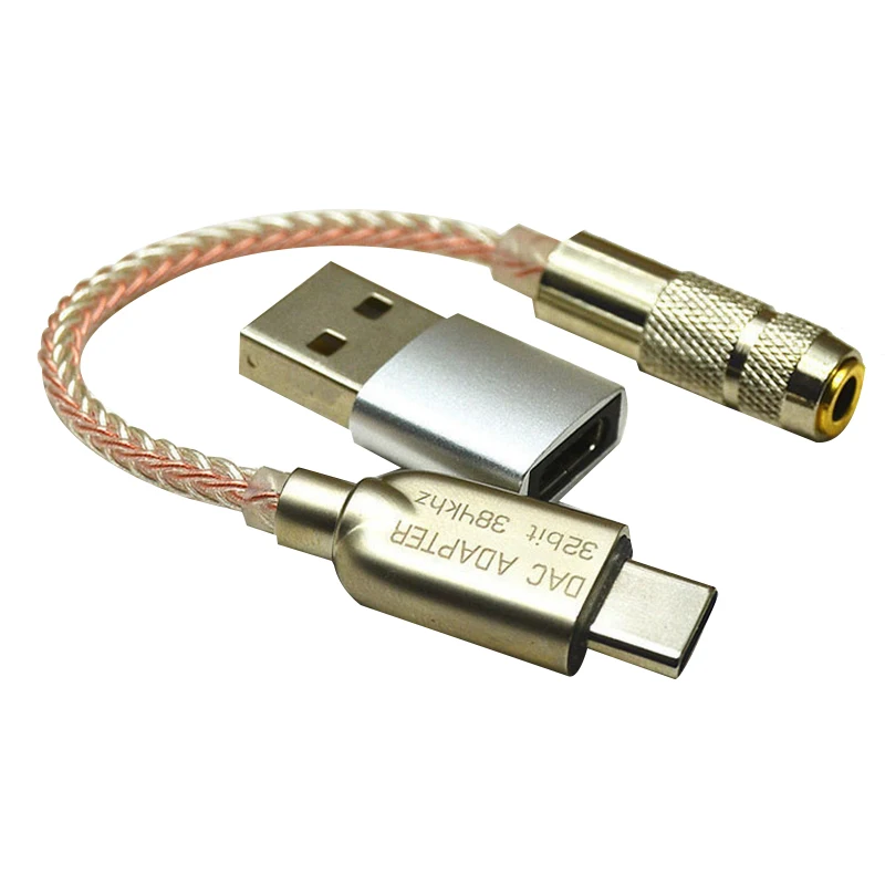 Type-C to 3.5 Jack ALC5686 Chip HiFi Digital Audio Decoding DAC Sound Card Earphone Audio Cable(USB header)