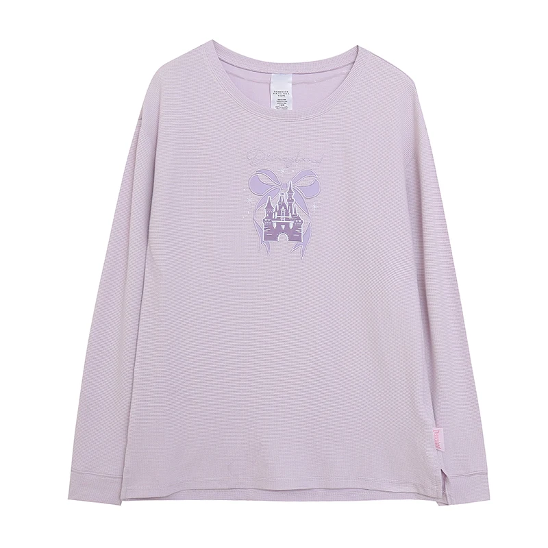 

Heavy Embroidery Sweet Cartoon Long Sleeve Thin Sweatshirt Base Shirt Soft round Neckline Casual Style Women's T-shirt