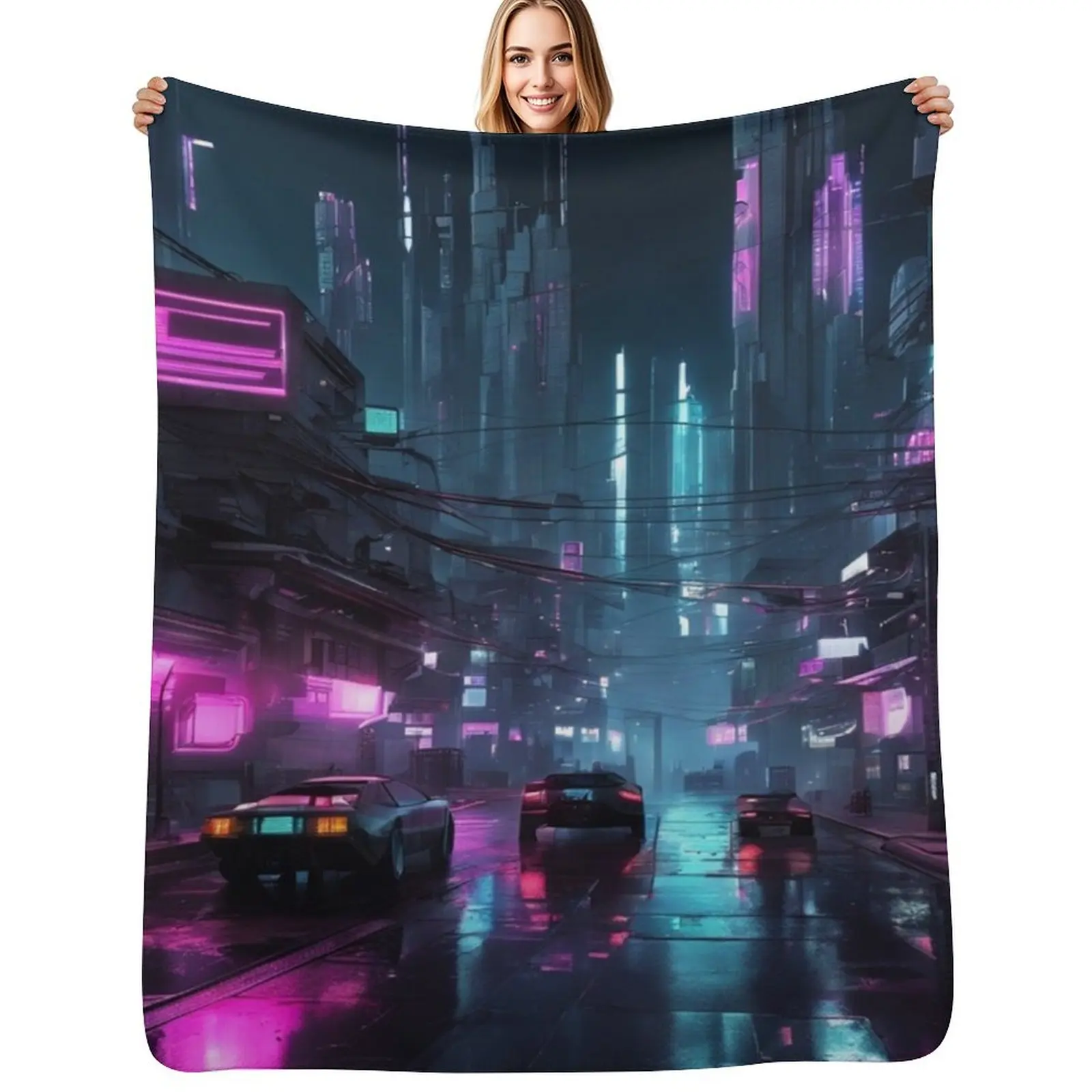 

Cyberpunk Night City Art #6 Throw Blanket Blankets For Sofas Soft Big Luxury Beautifuls Blankets