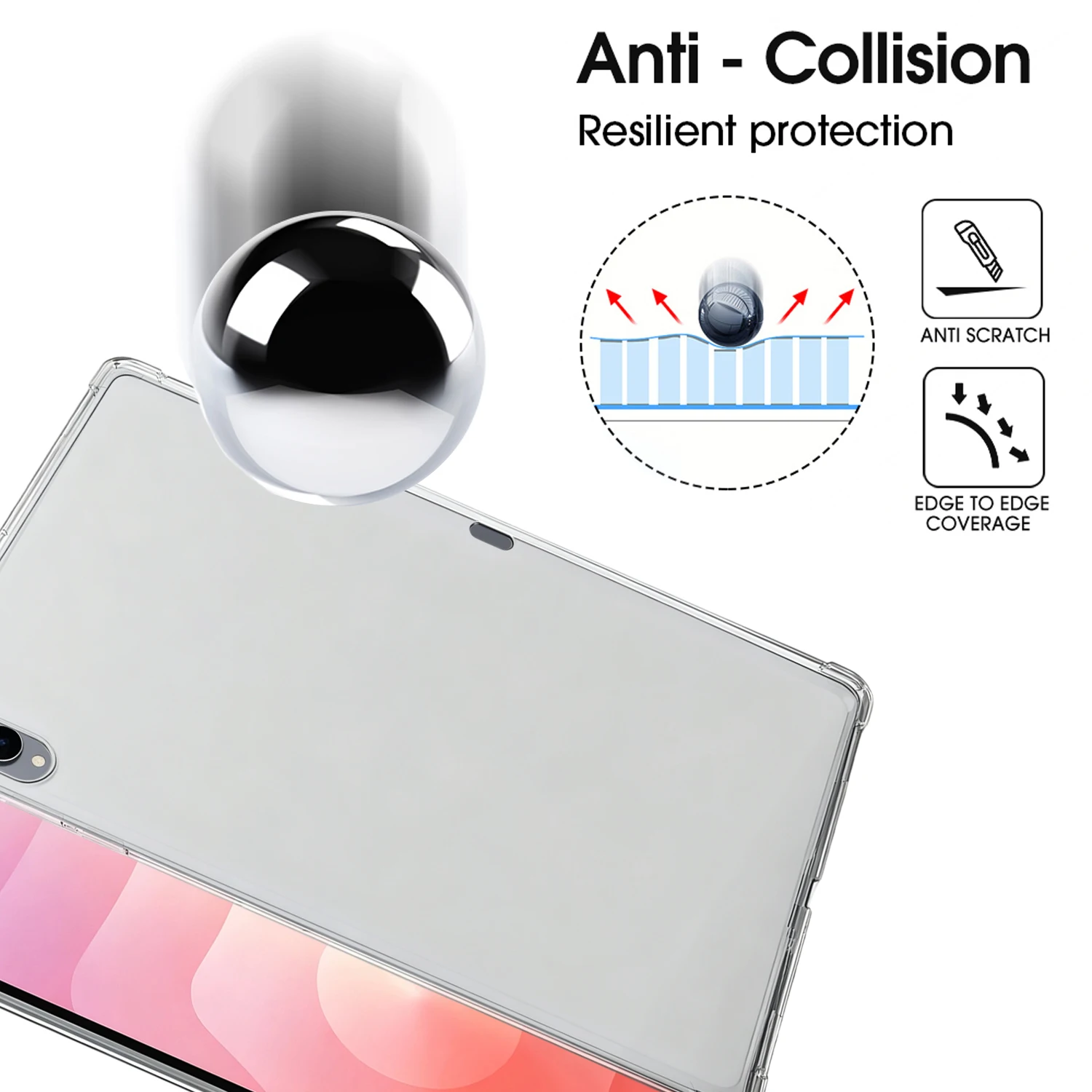 حافظة شفافة لهاتف سامسونج جالاكسي تاب S11 S11Ultra Soft غطاء حماية شفاف من مادة البولي يوريثان الحراري مقاوم للصدمات لهاتف سامسونج S11 11 بوصة