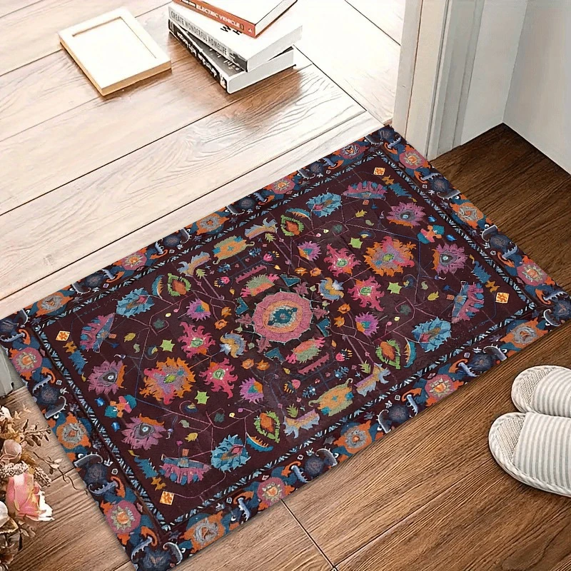 Non-Slip Carpet Bohemian Floral Door Mat Home Rug Kitchen Floor Mat Washable Carpets for Living Room Soft Alfombra Gift Rugs