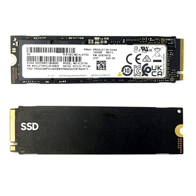 OEM SAMSUNG SSD 256GB 512GB 1TB 2TB PM9A1 M.2 2280 NVMe PCIe 4.0 Solid State Drive for Dell HP Lenovo Laptop Desktop Ultrabook