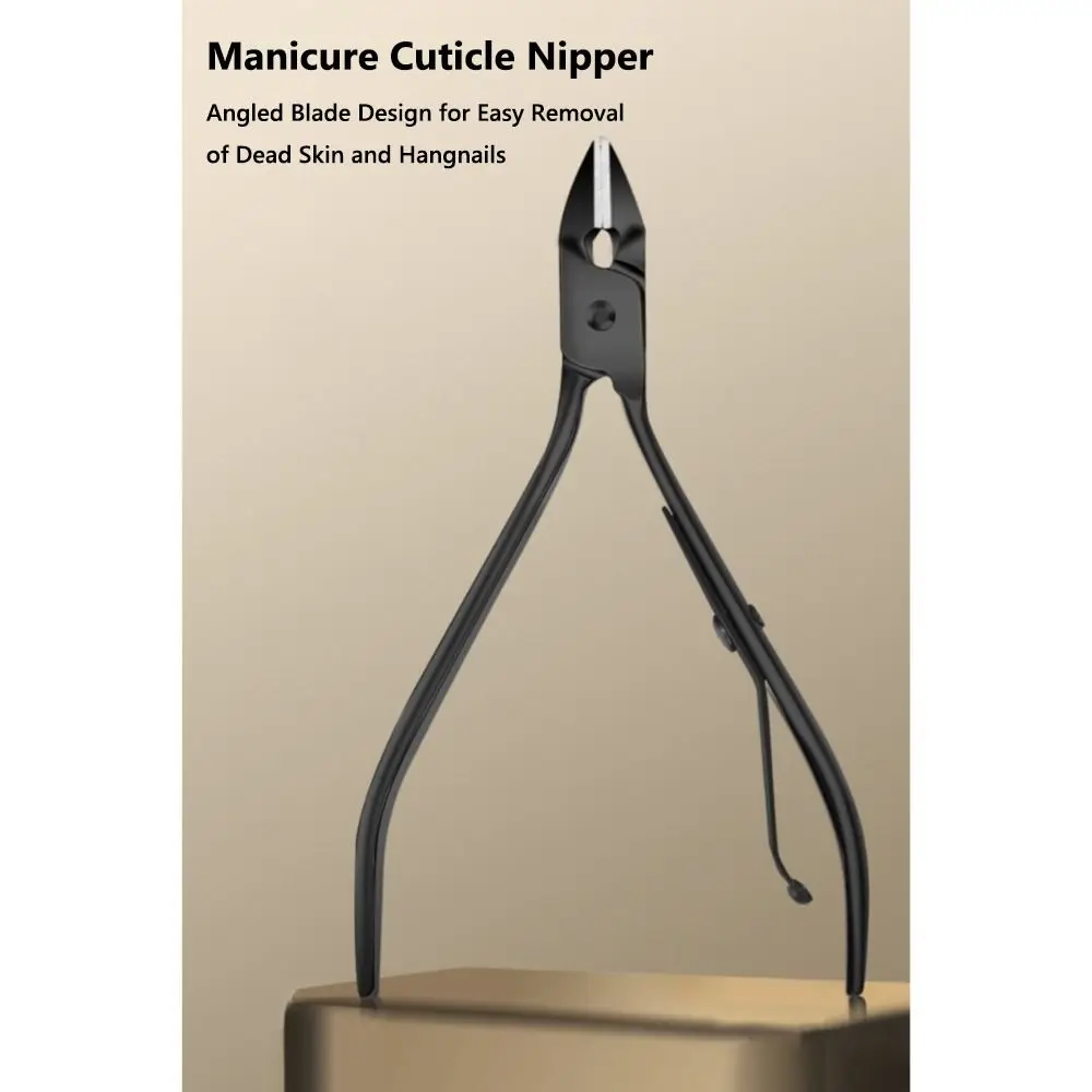 Conjunto de cortador de unhas preto de aço inoxidável com caixa de viagem kit de manicure pedicure portátil cuidados com as unhas conjunto aparador