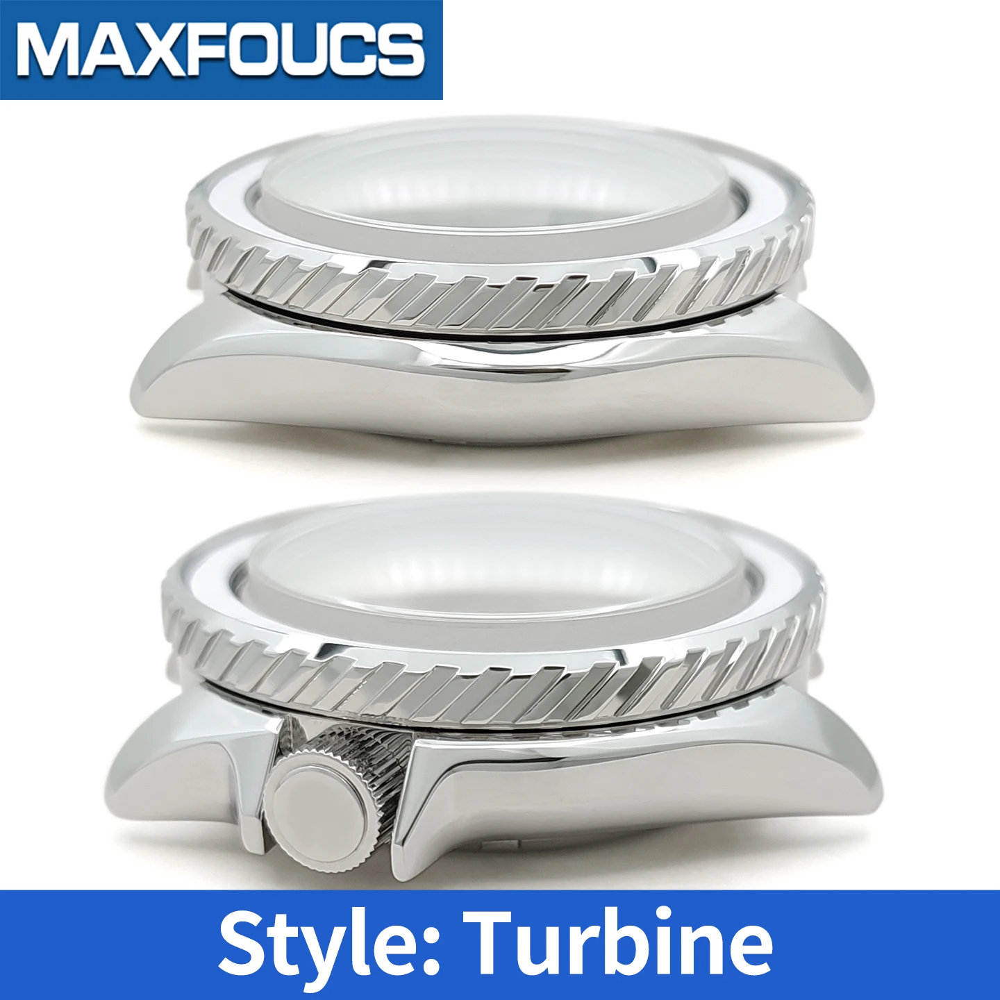 Sea Master/Turbine/Prospex/MM300 Glänzend Silbernes Uhrengehäuse für SKX SKX007 NH35 4R36 4-Uhr-Position MOD Stahl Uhrengehäuse Teile Maßanfertigung – Detail 11