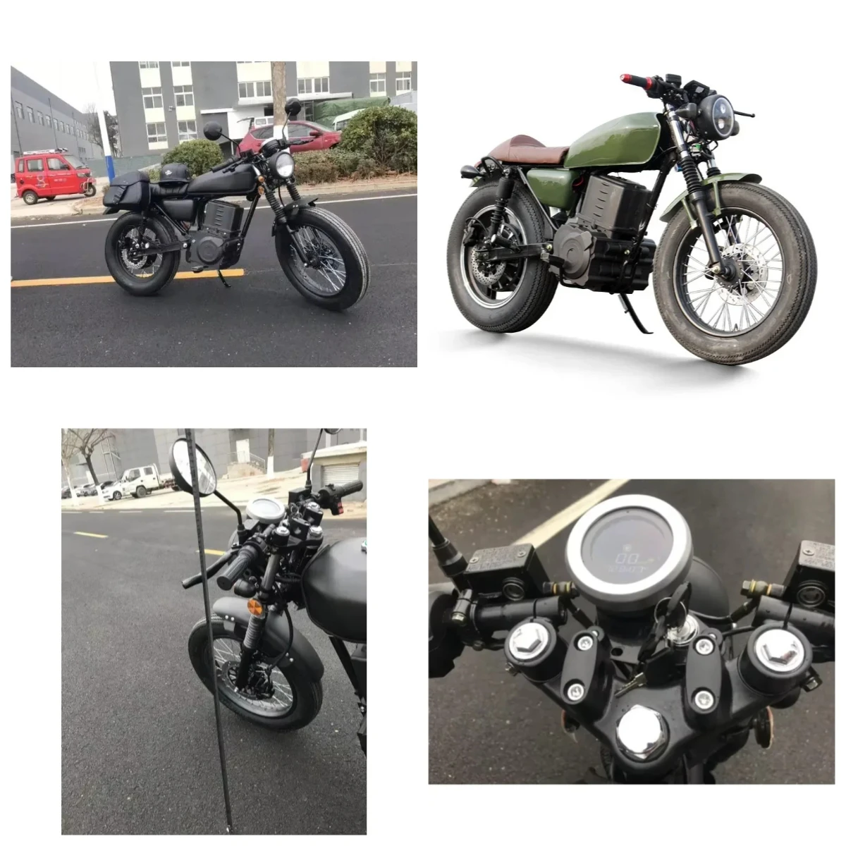 STLF Luyuan Motorcyclechina Preço de atacado Fantasia Vintage Elétrica Vintage Cafe Racersvelocidade 90km Max Range`100km Racer 3000w 7