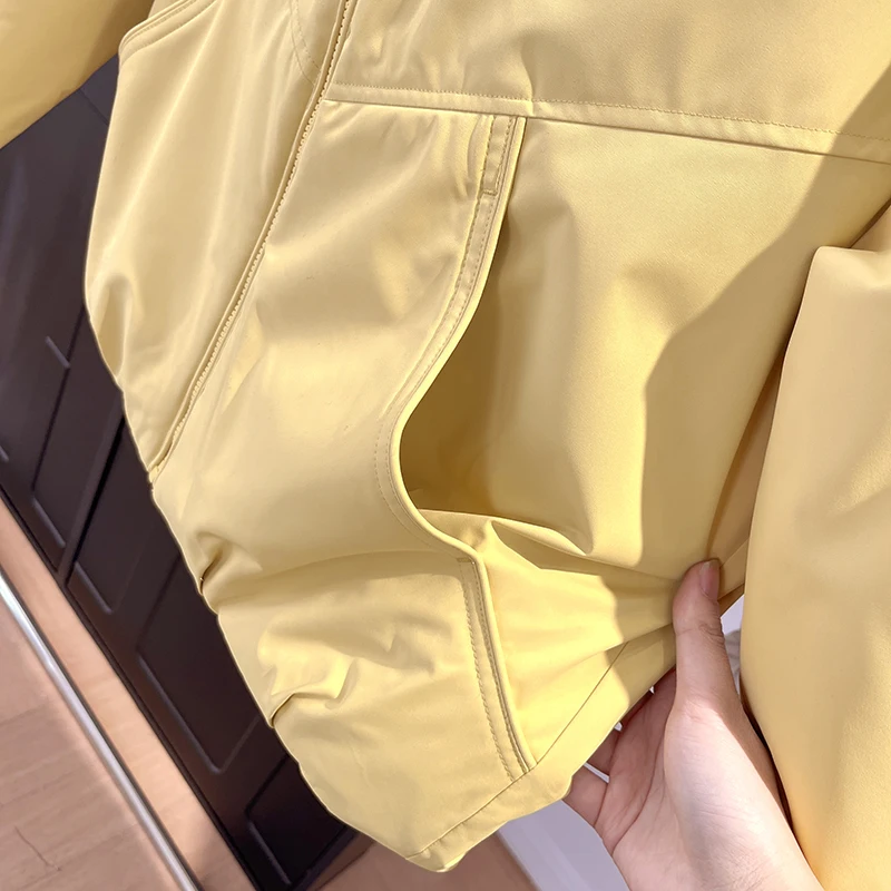 زوجين الشتاء في الهواء الطلق أسفل Jaet يندبروف مقاوم للماء رقيق دافئ معطف مقنع المرأة Sle عادية Faion Thiened طويلة... #4