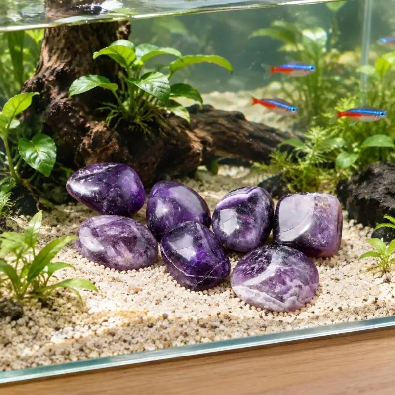 Smooth Natural Mineral Decorations with Rounded Forms for Fish Tanks, Glass Vessels, and Potted Plant Arrangements Y5GB